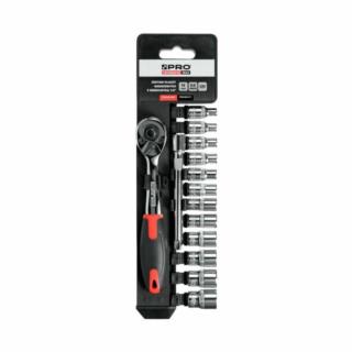 Zestaw kluczy nasadowych z grzechotką 1/4" 14szt. PRO-WK411