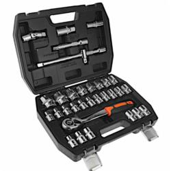Zestaw kluczy nasadowych 1/2" 32szt. Rexxer RA-05-454