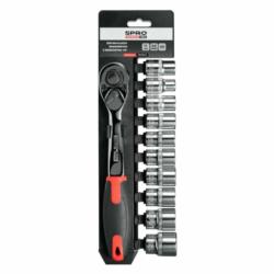 Zestaw kluczy nasadowych z grzechotką 1/2" 11szt. PRO-WK430