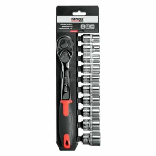 Zestaw kluczy nasadowych z grzechotką 1/2" 11szt. PRO-WK430