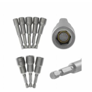 Nasadki magnetyczne 1/4" M6-M13 65mm Rexxer RA-04-370 8szt/op Nasadki magnetyczne 1/4" M6-M13 65mm Rexxer RA-04-370 8szt/op