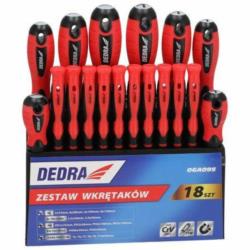 Zestaw wkrętaków CrV 18 sztuk Dedra 06A095
