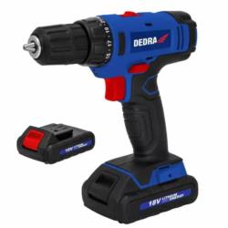 Wiertarko-wkrętarka akumulatorowa 18V 2x1,5Ah Dedra DED7880B
