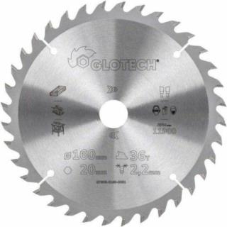 Piła tarczowa do drewna 210x30mm 44 zęby Glotech Piła tarczowa do drewna 210x30mm 44 zęby Glotech
