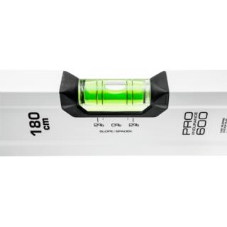 Poziomnica z libellą PRO600 180cm PRO 3-01-01-AB-180 Poziomnica z libellą PRO600 180cm PRO 3-01-01-AB-180