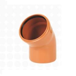 Kolano kanalizacyjne PCV 110mm/50mm/90° lewe Tycner 1434