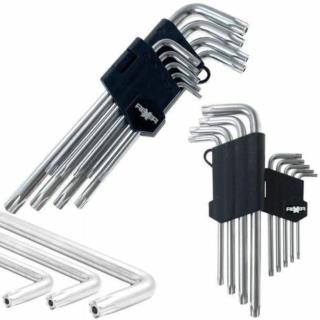 Klucze Torx z otworem długie T10-T50 Rexxer RA-05-401 9szt/op