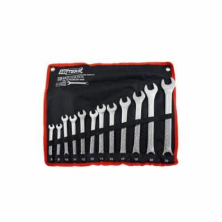 Zestaw kluczy płasko-oczkowych 8-24mm AWTOOLS AW30512 12szt/op