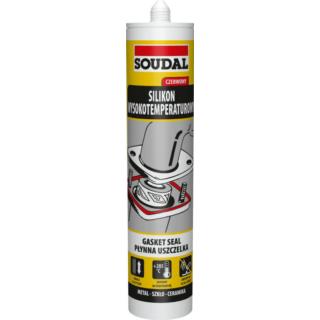 Silikon wysokotemperaturowy czerwony 280ml Soudal Silikon wysokotemperaturowy czerwony 280ml Soudal
