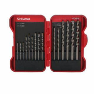 Wiertła do betonu 3-10mm Draumet 7088 15szt/op Wiertła do betonu 3-10mm Draumet 7088 15szt/op