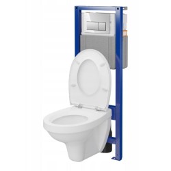 ZESTAW C71 STELAŻ+PRZYCISK CHROM BŁ.+MISKA CERSANIT S701-849 ZESTAW C71 STELAŻ+PRZYCISK CHROM BŁ.+MISKA CERSANIT S701-849