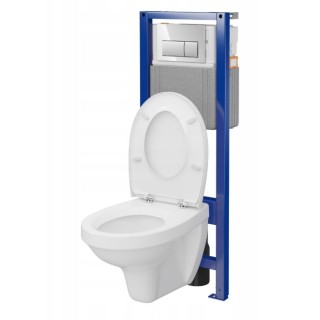 ZESTAW C71 STELAŻ+PRZYCISK CHROM BŁ.+MISKA CERSANIT S701-849 ZESTAW C71 STELAŻ+PRZYCISK CHROM BŁ.+MISKA CERSANIT S701-849