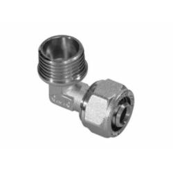 Kolano wkrętne PEX z gwintem zewnętrznym 20x1/2" Duro D/S-ZS-KGZ20X1/2