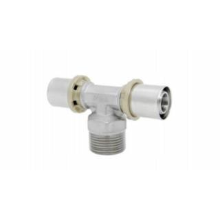 Trójnik zaprasowywany 16x1/2"x16 GZ Duro