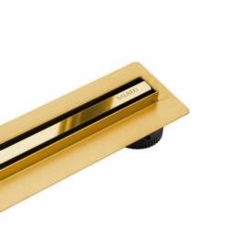 Odpływ liniowy Slim & Low ProLine Mirror Gold 60cm złoty Balneo