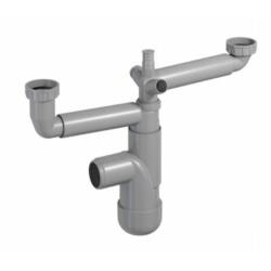 Półsyfon zlewozmywakowy 2-komorowy 1 1/2" Crudo CR-PZBPR-40/50