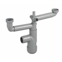 Półsyfon zlewozmywakowy 2-komorowy 1 1/2" Crudo CR-PZBR-40/50