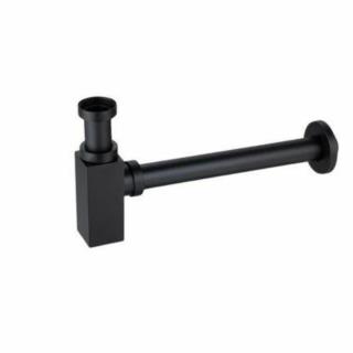 Syfon umywalkowy mosiężny kwadratowy czarny Balneo E0201020210-1