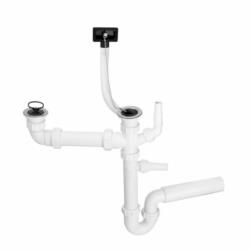 Syfon zlewozmywakowy podwójny rurowy 1 1/2"x50mm Mcalpine HC7+DO2-U