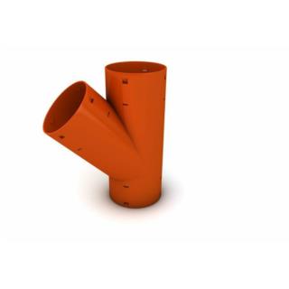 Trójnik drenarski 100/100mm 45° pomarańczowy Agro-Dren