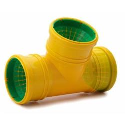 Trójnik drenarski 100mm żółty