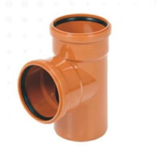 Trójnik kanalizacyjny PCV 160/110mm 67° oranż Tycner 444