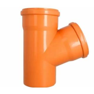 Trójnik kanalizacyjny PCV 160/160mm 67° oranż Tycner 753