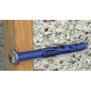 Kołek ramowy z kołnierzem 10x120 z wkrętem z łbem sześciokątnym op. 4szt Kołek ramowy z kołnierzem 10x120 z wkrętem z łbem sześciokątnym op. 4szt