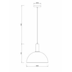 Lampa wisząca biała E27 40W Omega Agora PD-1701-WH