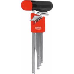 Zestaw kluczy imbusowych Hex długie 1,5-10mm z uchwytem Modeco Expert MN-54-120