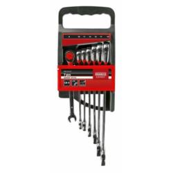 Zestaw kluczy płasko-oczkowych z grzechotką 7szt. 8-19mm Modeco Expert MN-59-657