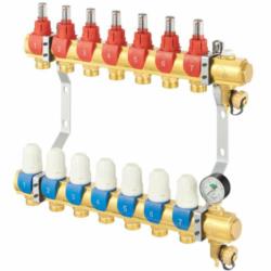 Rozdzielacz do ogrzewania podłogowego z manometrem 7 Diamond