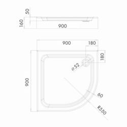 Kabina Pryszn.Półokrągła Inagold 90X90 Kp-Inagold-90-T-Sz Z Brodzikiem Liveno Kabina Pryszn.Półokrągła Inagold 90X90 Kp-Inagold-90-T-Sz Z Brodzikiem Liveno
