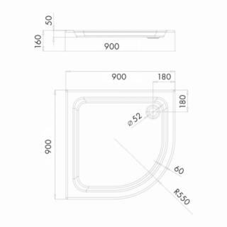 Kabina Pryszn.Półokrągła Inagold 90X90 Kp-Inagold-90-T-Sz Z Brodzikiem Liveno Kabina Pryszn.Półokrągła Inagold 90X90 Kp-Inagold-90-T-Sz Z Brodzikiem Liveno