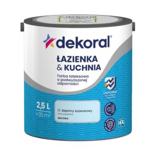 Farba Lateksowa Łazienka&Kuchnia Błękitny łazienkowy 2,5L Dekoral