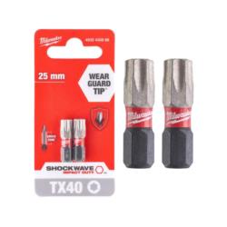 Bit udarowy TORX T40x25mm Milwaukee Shockwave 4932430888 2szt/op