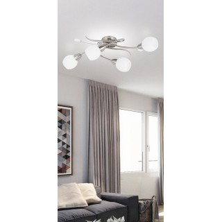 LAMPA SUFITOWA EMILY E14 4x40W CHROM SATYNA 2620