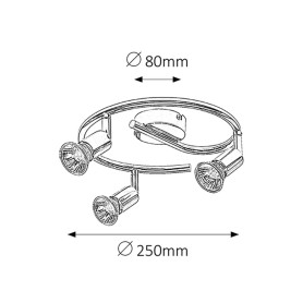 ŻYRANDOL SPOT NORTON GU10 4x50W CHROM 6048