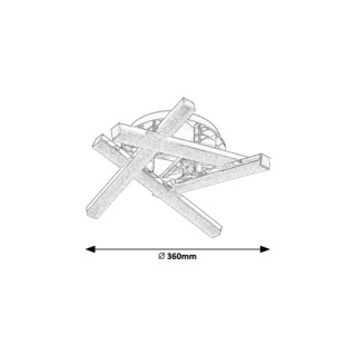 PLAFON CHELSEA LED 16W,IP20 CHROM KRYSZT 5789