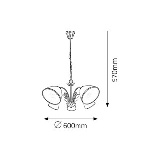 ŻYRANDOL ALETTA E14/5x40W BRĄZ  2780