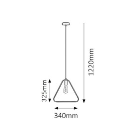 LAMPA WISZĄCA LEVI E27/60W CZARNA 2569