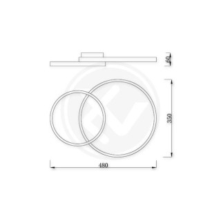 ŻYRANDOL LED GALAXIS PHOENIX 60W 4259 48x35x6cm CZARNY