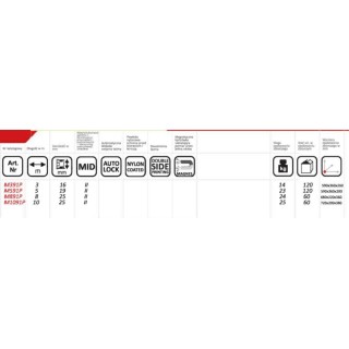 MIARA 3M/16MM AUTO-BLOKADA MAGNEZ DEDRA  M391P