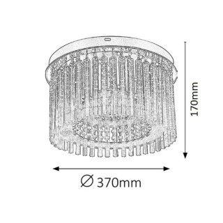 PLAFON DANIELLE 36LED/18W IP20 CHROM 2449