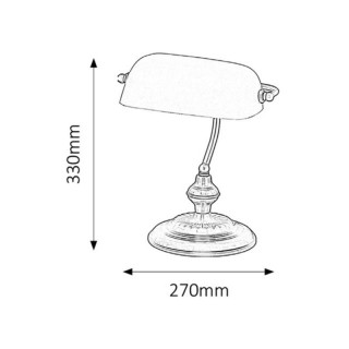 LAMPKA BIURKOWA BANK E27 60W CHROM SATYN 4037