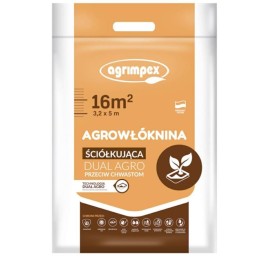 AGROWŁÓKNINA BRĄZ/CZARNA szer.160cm dł.10m DUAL-AGRO