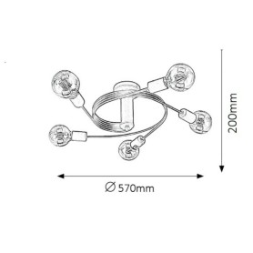 KINKIET CARLY LED 5x15W CZARNY MAT 2096