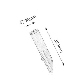 KINKIET UKOŚNY INOX TORCH UKOŚNY 8266 Z CZUJNIKIEM IP44