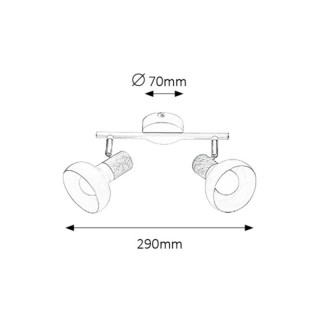 SPOT HOLLY 2x40W E14  5944 BIAŁY/BUK