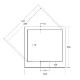 BRODZIK AXIM ULTRASLIM 90x90x2,5 BESCO BAX-90-KW